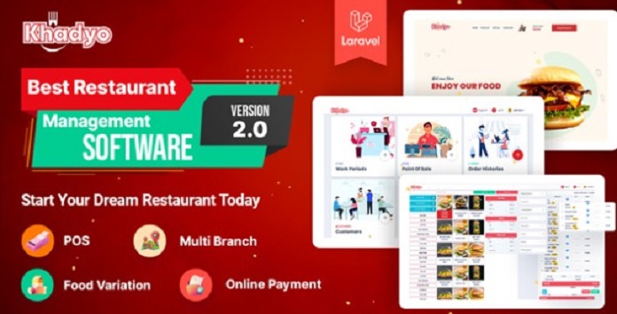 Khadyo Restaurant Software v2.0 – Online Food Ordering Website with POS Software