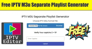 Free IPTV M3u Separate Playlist Generator